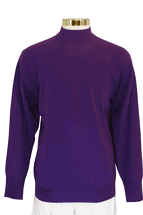4-ply Men's Mock Turtleneck Cashmere Sweater (Purple) 4-ply Men's Mock Turtleneck Cashmere Sweater (Purple)