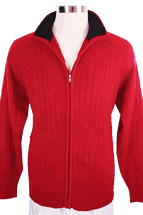 4 Ply Men's Cardigan Cashmere Sweater, Two-Tone in Collar, Zip Closure, Two Zip Pockets (Dark Red) 4 Ply Men's Cardigan Cashmere Sweater, Two-Tone in Collar, Zip Closure, Two Zip Pockets (Dark Red)