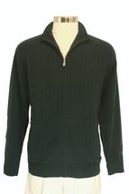 4 Ply Men's Cashmere Cardigan Sweater, Zip Closure, Two Zip Pockets, Single Color (Dark Green) 4 Ply Men's Cashmere Cardigan Sweater, Zip Closure, Two Zip Pockets, Single Color (Dark Green)