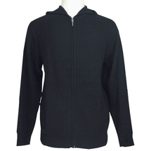 4-ply Men's Cashmere Jacket with Hood, Cable knit, Zip closure, 2-pocket (Black) 4-ply Men's Cashmere Jacket with Hood, Cable knit, Zip closure, 2-pocket (Black)