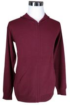4-ply Men's Cashmere Jacket with hood, Zip Closure, 2-pocket (Burgundy) 4-ply Men's Cashmere Jacket with hood, Zip Closure, 2-pocket (Burgundy)