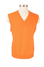 4-ply Men's Cashmere Pullover Vest (Orange) 4-ply Men's Cashmere Pullover Vest (Orange)