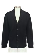 4 Ply Men's Cashmere Shawl Collar Cardigan Sweater (Black) 4 Ply Men's Cashmere Shawl Collar Cardigan Sweater (Black)
