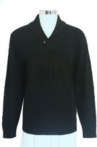 4-ply Men's Cashmere Shawl Collar Pullover Sweater (Black) 4-ply Men's Cashmere Shawl Collar Pullover Sweater (Black)