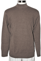 4-ply Men's Mock Turtleneck Cashmere Sweater (Dark Camel) 4-ply Men's Mock Turtleneck Cashmere Sweater (Dark Camel)
