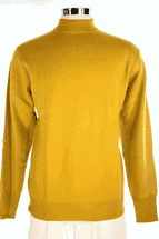 4 Ply Men's Mock Turtleneck Cashmere Sweater (Dark Yellow) 4 Ply Men's Mock Turtleneck Cashmere Sweater (Dark Yellow)