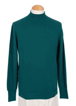4 Ply Men's Mock Turtleneck Cashmere Sweater (Kelly Green) 4 Ply Men's Mock Turtleneck Cashmere Sweater (Kelly Green)