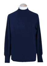 4 Ply Men's Mock Turtleneck Cashmere Sweater (Navy) 4 Ply Men's Mock Turtleneck Cashmere Sweater (Navy)