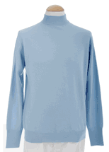 4 Ply Men's Mock Turtleneck Cashmere Sweater (Sky Blue) 4 Ply Men's Mock Turtleneck Cashmere Sweater (Sky Blue)
