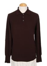 4 Ply Men's Polo Neck Cashmere Sweater (Solid Color, Chocolate) 4 Ply Men's Polo Neck Cashmere Sweater (Solid Color, Chocolate)