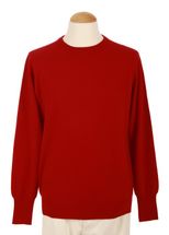 4 Ply Men's Round Neck Cashmere Sweater (Dark Red) 4 Ply Men's Round Neck Cashmere Sweater (Dark Red)