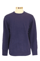 4 Ply Men's Round Neck Cashmere Sweater (Grey Marine) 4 Ply Men's Round Neck Cashmere Sweater (Grey Marine)