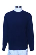 4 Ply Men's Round Neck Cashmere Sweater (Navy) 4 Ply Men's Round Neck Cashmere Sweater (Navy)
