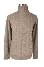 4-ply Men's Turtleneck Cashmere Sweater Cable Knit (Dark Camel) 4-ply Men's Turtleneck Cashmere Sweater Cable Knit (Dark Camel)