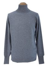 4-ply Men's Turtleneck Cashmere Sweater Grey 4-ply Men's Turtleneck Cashmere Sweater Grey