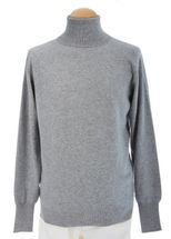 4 Ply Men's Turtleneck Cashmere Sweater (Light Grey) 4 Ply Men's Turtleneck Cashmere Sweater (Light Grey)