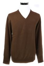 4-ply Men's V-neck Cashmere Sweater (Brown) 4-ply Men's V-neck Cashmere Sweater (Brown)