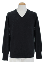 4 Ply Men's V-Neck Cashmere Sweater (Charcoal Grey) 4 Ply Men's V-Neck Cashmere Sweater (Charcoal Grey)