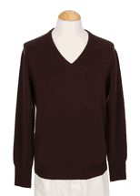 4 Ply Men's V-Neck Cashmere Sweater (Chocolate) 4 Ply Men's V-Neck Cashmere Sweater (Chocolate)