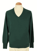 4 Ply Men's V-Neck Cashmere Sweater (Green) 4 Ply Men's V-Neck Cashmere Sweater (Green)