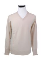 4-ply Men's V-neck Cashmere Sweater (Ivory) 4-ply Men's V-neck Cashmere Sweater (Ivory)
