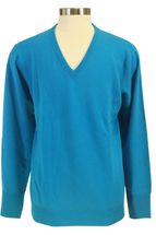 4-ply Men's V-neck Cashmere Sweater (Blue Green) 4-ply Men's V-neck Cashmere Sweater (Blue Green)