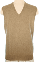 4-ply Cashmere Pullover Vest (Beige) 4-ply Cashmere Pullover Vest (Beige)