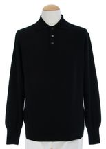 4 Ply Mens Polo Cashmere Sweater (Black) 4 Ply Mens Polo Cashmere Sweater (Black)