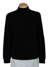 4 Ply Women's Mock Turtleneck Cashmere Sweater (Black) 4 Ply Women's Mock Turtleneck Cashmere Sweater (Black)