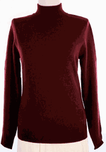 4 Ply Women's Mock Turtleneck Cashmere Sweater (Burgundy) 4 Ply Women's Mock Turtleneck Cashmere Sweater (Burgundy)