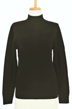 4-ply Women's Mock Turtleneck Cashmere Sweater Cable Knit (Black) 4-ply Women's Mock Turtleneck Cashmere Sweater Cable Knit (Black)
