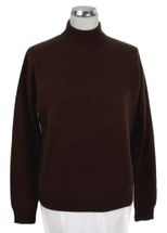 4-ply Women's Mock Turtleneck Cashmere Sweater (Chocolate) 4-ply Women's Mock Turtleneck Cashmere Sweater (Chocolate)