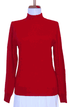 4-ply Women's Mock Turtleneck Cashmere Sweater (Dark Red) 4-ply Women's Mock Turtleneck Cashmere Sweater (Dark Red)