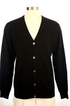 Men's Cardigan Cashmere Sweater Button Closure (Black) Men's Cardigan Cashmere Sweater Button Closure (Black)