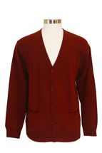 Men's Cardigan Cashmere Sweater Button Closure (Burgundy) Men's Cardigan Cashmere Sweater Button Closure (Burgundy)