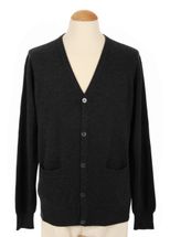 Men's Cardigan Cashmere Sweater Button Closure (Charcoal Grey) Men's Cardigan Cashmere Sweater Button Closure (Charcoal Grey)