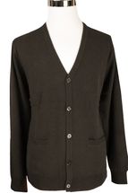 Men's Cardigan Cashmere Sweater Button Closure (Chocolate) Men's Cardigan Cashmere Sweater Button Closure (Chocolate)
