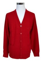 Men's Cardigan Cashmere Sweater Button Closure (Dark Red) Men's Cardigan Cashmere Sweater Button Closure (Dark Red)