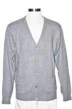 Men's Cardigan Cashmere Sweater Button Closure (Light Grey) Men's Cardigan Cashmere Sweater Button Closure (Light Grey)