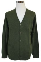 Men's Cardigan Cashmere Sweater Button Closure (Olive Green) Men's Cardigan Cashmere Sweater Button Closure (Olive Green)