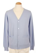 Men's Cardigan Cashmere Sweater Button Closure (Sky Blue) Men's Cardigan Cashmere Sweater Button Closure (Sky Blue)