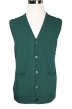 Men's Cashmere Cardigan Button Vest (Green) Men's Cashmere Cardigan Button Vest (Green)