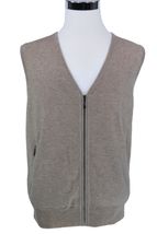 Men's Cashmere Cardigan Vest with Zip , 2-pocket with zipper (Beige) Men's Cashmere Cardigan Vest with Zip , 2-pocket with zipper (Beige)