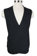 Men's Cashmere Cardigan Zip Vest, 2-pocket with zipper (Charcoal Grey) Men's Cashmere Cardigan Zip Vest, 2-pocket with zipper (Charcoal Grey)
