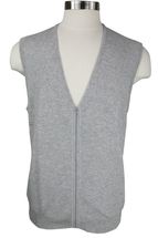 Men's Cashmere Cardigan Zip Vest, 2-pocket with zipper (Light Grey) Men's Cashmere Cardigan Zip Vest, 2-pocket with zipper (Light Grey)