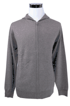 Men's Cashmere Jacket with Hood, Zip Closure, 2-pocket (Dark Camel) Men's Cashmere Jacket with Hood, Zip Closure, 2-pocket (Dark Camel)