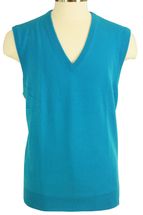 Men's Cashmere Pullover Vest (Blue Green) Men's Cashmere Pullover Vest (Blue Green)