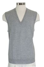 Men's Cashmere Pullover Vest (Light Grey) Men's Cashmere Pullover Vest (Light Grey)