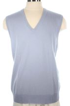 Men's Cashmere V-Neck Pullover Vest (Sky Blue) Men's Cashmere V-Neck Pullover Vest (Sky Blue)