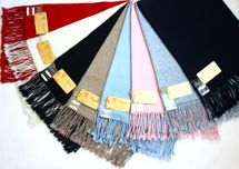 Pure Cashmere Fine Knitted Scarf with Tassel Pure Cashmere Fine Knitted Scarf with Tassel